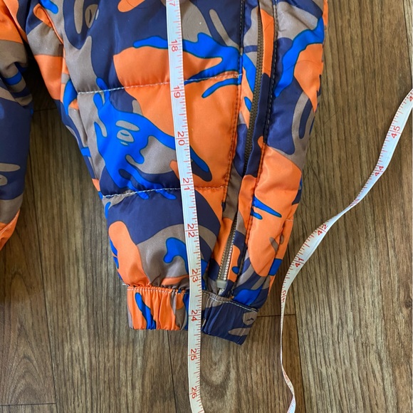 New Infant Snowsuit Coverall Blue Orange Camouflage 9 months NWOT - Picture 12 of 16
